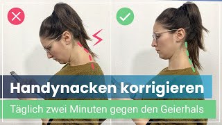 Handynacken loswerden  2 Minuten täglich gegen den Nerd Neck ✅ [upl. by Nesrac]