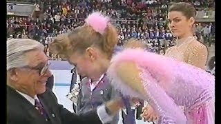 Nancy Kerrigan  Reaction on Oksana Baiul Winning Gold [upl. by Finegan204]