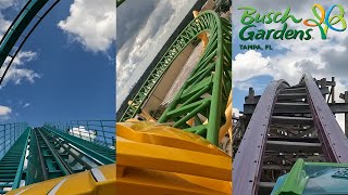 EVERY Roller Coaster at Busch Gardens Tampa  OnRide POVs 4K [upl. by Rusell]