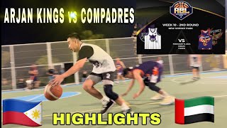 Arjan Kings vs Compadres Full Game Highlights  Arjan Basketball League 🇦🇪 Liga ng mga Pinoy [upl. by Htedirem]