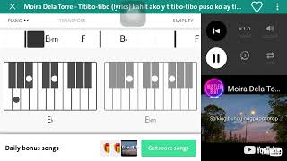 TitiboTibo  Moira Dela Torre Piano chords [upl. by Grissom]