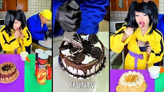 Spicy food vs chocolate cake ice cream challenge [upl. by Salchunas]