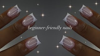 BeginnerFriendly Acrylic Nails🕊️ nail prep for longlasting extensions  simple nail art✨ [upl. by Eeral44]