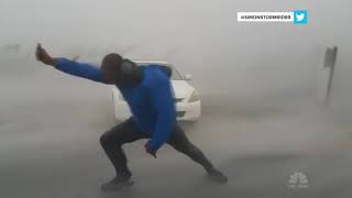 Storm Chaser Battles Hurricane Irma’s Powerful Winds  NBC News [upl. by Willyt495]