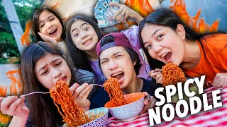 SPICY RAMEN NOODLES CHALLENGE WITH MY SISTER🌶🔥 [upl. by Duane7]