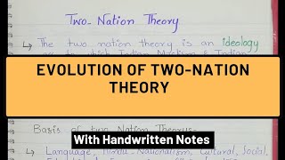 TwoNation Theory  Ideology of Pakistan  Partition of Subcontinent Part I [upl. by Nolie]