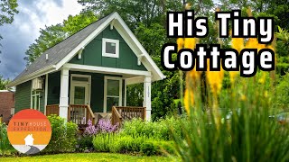 His sweet Tiny Cottage Lowcost living in 250 Sqft Tiny House [upl. by Lasky]