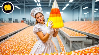 How Millions of Candy Corn pieces are Made in Factory [upl. by Tseng]