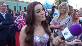 Eurovision 2017  Red carpet  United Kingdom  Lucie Jones [upl. by Ahsuas]