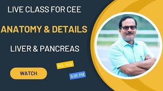 Details of Pancreas and Anatomy of Human Liver for CEE Liveclass abhaysir CEE MEC [upl. by Ilrahc]