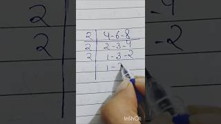 Lcm of 4 6 8  4 6 8 lcm  lcm of 4 6 8 by long division method lcm mathslcmandhcf [upl. by Atin]