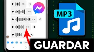 Cómo GUARDAR UN AUDIO de Messenger En MP3 Fácil y Rápido [upl. by Adilem406]