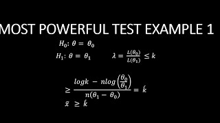 Best Critical RegionMost Powerful Test for Exponential Distribution Using Neyman Pearson Lemma [upl. by Htebarual]