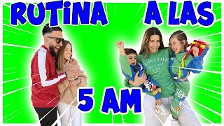 NUESTRA RUTINA A LAS 500 AM CON NUESTROS 3 HIJOS  Familia Amiguindy [upl. by Okiron]