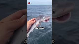 A man found a smiling shark shorts animals [upl. by Nylyrehc]