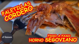 Paletilla de CORDERO LECHAL al horno DE LEÑA con patatas RECETA PASO A PASO [upl. by Encrata]