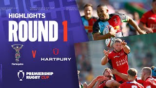 Harlequins v Hartpury RFC  HIGHLIGHTS  Impressive Cleaves HatTrick  Premiership Cup 202324 [upl. by Marlowe]