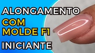 Alongamento de unha com Molde F1 para iniciante aula completa [upl. by Alisa300]