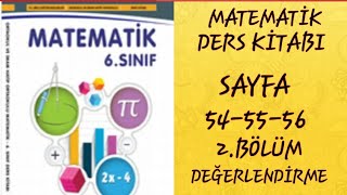 6SINIF MATEMATİK DERS KİTABI SAYFA 545556  6SINIF MATEMATİK DOĞA YAYINLARI SAYFA 545556 [upl. by Freida]