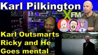 Karl Pilkington outsmarts Ricky Gervais and goes mental Reaction [upl. by Sartin305]