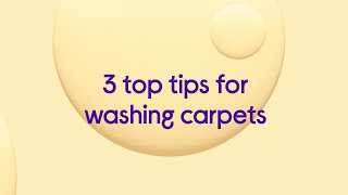 3 top tips for washing carpets [upl. by Connors]