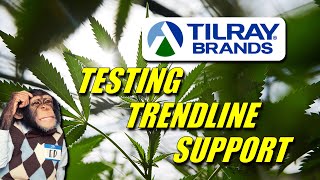 Tilray Brands Testing Trendline Support 🍑 [upl. by Ennairb]