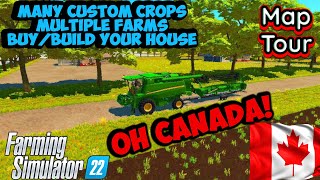 Gnadenthal Crossplay  An Simplistic HUGE Canadian Map  FS22 Map Tour [upl. by Akihsay]