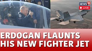 First Flight For Turkeys 5thGen Fighter Kaan  Turkey News LIVE  Erdogan Mocks quotRadiatorquot Critics [upl. by Burley]