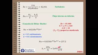 Cálculo de U con cambio de fase en un intercambiador de calor Método DTml ITESM CCM [upl. by Nwahsan]