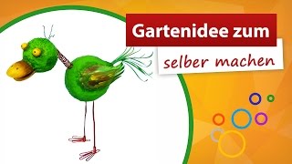 ♥ Gartenidee zum selber machen ♥ Vogel basteln  trendmarkt24 [upl. by Charbonnier977]