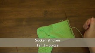 Socken stricken  Teil 3 Bandspitze [upl. by Aret]