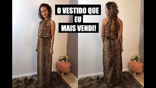 VESTIDO LONGO QUE EU MAIS VENDIMOLDE E COSTURA [upl. by Siroval]