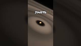 Saturn vs J1407b astrozone youtubeyoutubeshortsshorts universesolarsystemringssaturnj1407b [upl. by Hock]