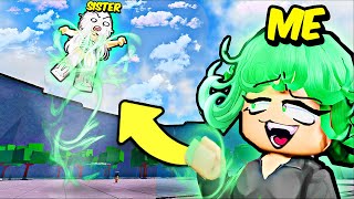 BULLYING my LITTLE SISTER as TATSUMAKI in The Strongest Battlegrounds [upl. by Eamon]