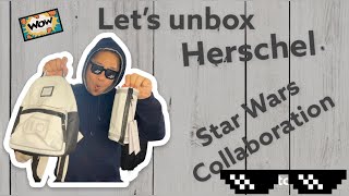 Unboxing mens Herschel backpack and pencil case  Star Wars Edition  lets unbox [upl. by Daas]