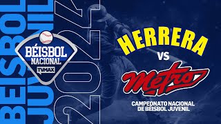 HERRERA VS PMA METRO  BEISBOL JUVENIL  BÉISBOL JUVENIL DE PANAMÁ 2024  FullBeis  ENVIVO [upl. by Everara]