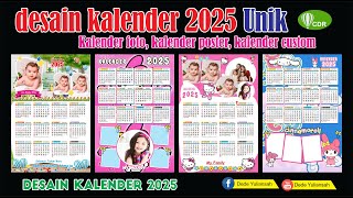 DESAIN KALENDER TAHUN 2025 UNIK CORELDRAW [upl. by Bridgid]