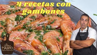 4 RECETAS con GAMBONES que son MUY FACILES [upl. by Isabelita]