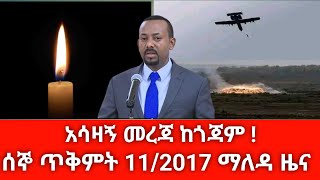 ሰበር ዜና ዛሬ ሰኞ ጥቅምት 112017 Ethiopian news today Oct 2024 abelbirhanufetadailyzehabesha amharaፍኖ [upl. by Akilak737]