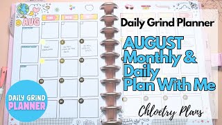 August Planner SetUp  Daily Grind Planner [upl. by Ysnap]