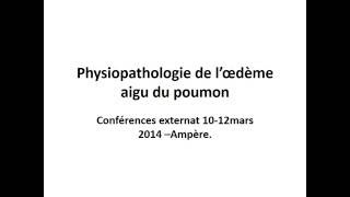 PHYSIOPATHOLOGIE de l’œdème aigu du poumon [upl. by Riva]