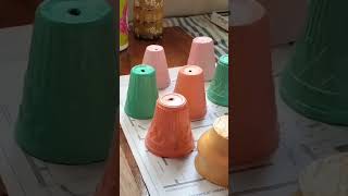 part 2 terracotta pots diy creativity artwork [upl. by Hgeilhsa]