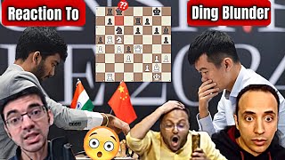 Reaction On Ding Liren Blunder  Gukesh VS Ding  Game 11 🔥 [upl. by Barcot584]