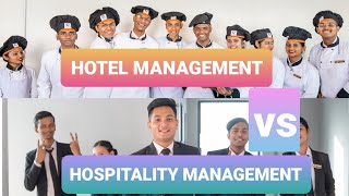 Hotel vs Hospitality Management  What to choose [upl. by Ornie]