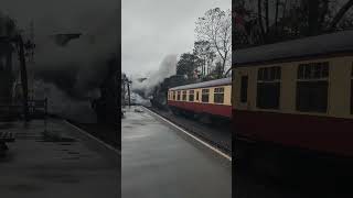 Bretton grange departs Sheringham on the north Norfolk railway railway trainspotting steamtrain [upl. by Boni]