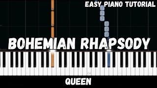 Queen  Bohemian Rhapsody Easy Piano Tutorial [upl. by Stambaugh]