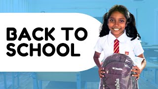 Schultaschenverteilung für bedürftige Kinder in Sri Lanka [upl. by Ramburt]