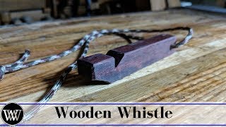 Making A Wooden Whistle  Quick Beginners Project [upl. by Llednohs]