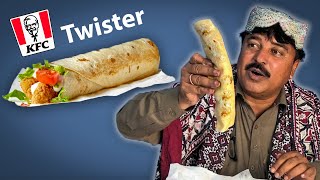 Tribal Man Try KFC Twister  Chicken Wrap [upl. by Kcirdes257]