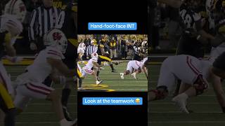 Youve gotta see this crazy interception from the Iowa Hawkeyes [upl. by Solhcin]